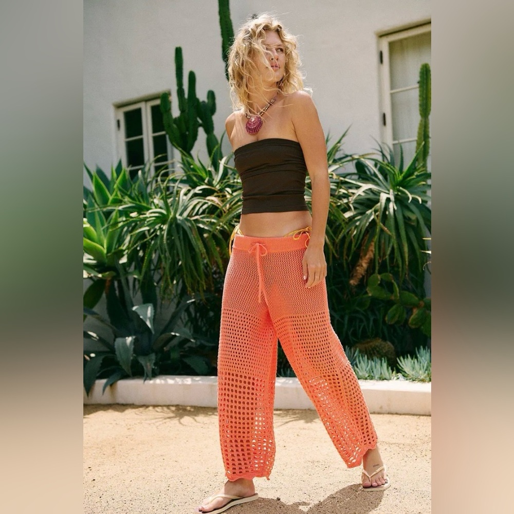 NWT Free-est Carla Fauxchet Pants In Fresh Coral